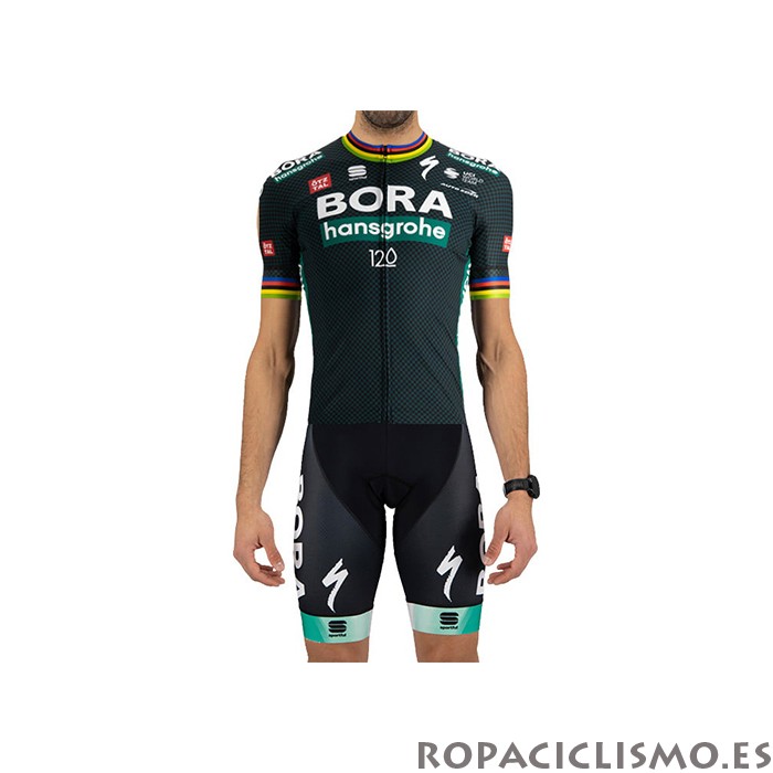 2021 Maillot Bora-Hansgrone Tirantes Mangas Cortas Mundo Campeon